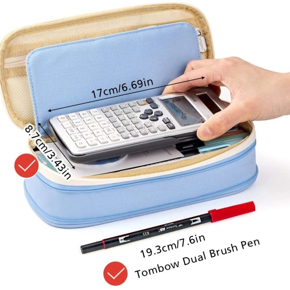 Large Capacity Pencil Case Organizer Pouch For Students And Office 6