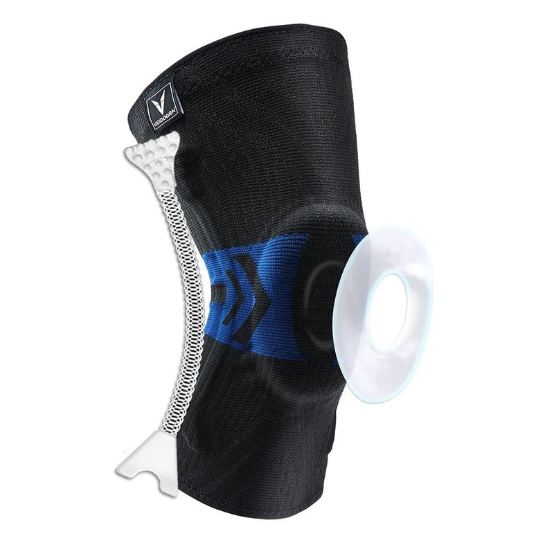 Elastic Knee Support Brace With Silicone Pads And Spring Stabilizers 9