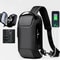 Men USB Crossbody Bag Waterproof Anti Theft Chest Pack With Code Lock And Charging Port 0