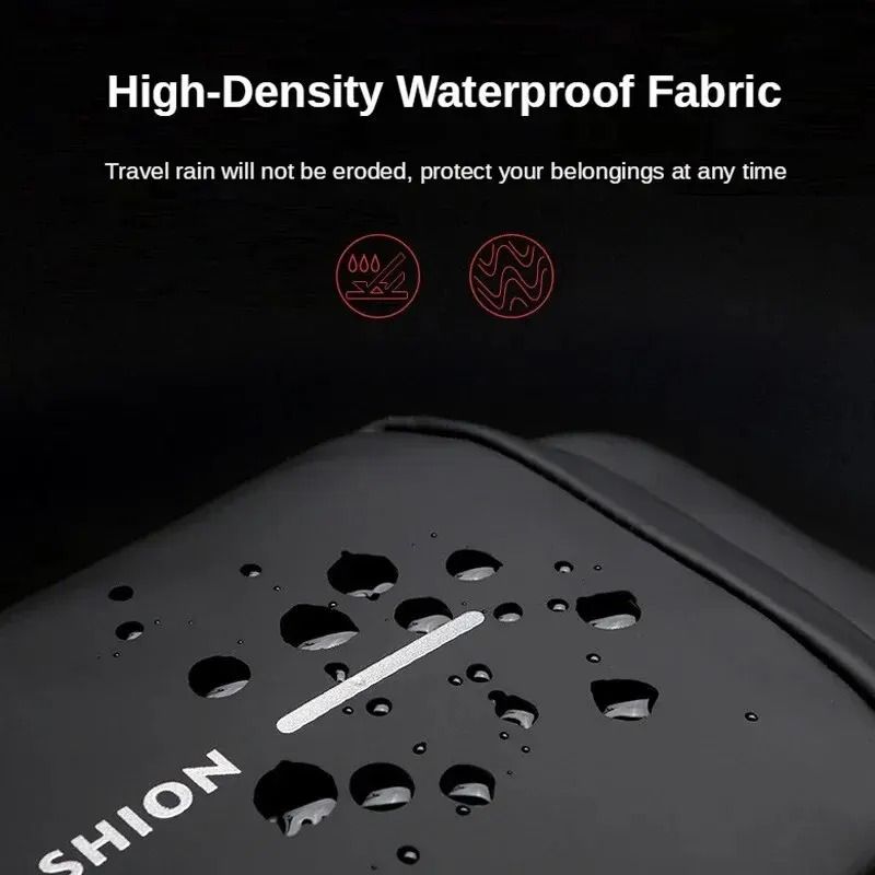 Men Crossbody Bag PU Leather AntiTheft Shoulder Chest Bag With USB Charging 4