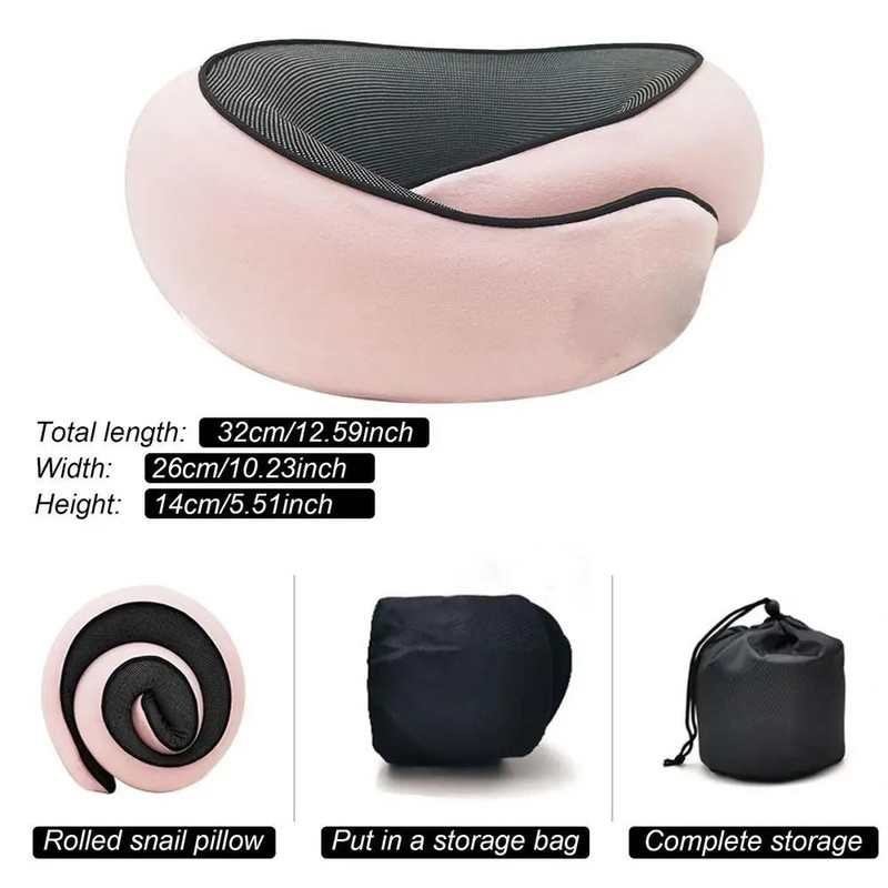 Memory Foam Neck Support Pillow With Head Cushion For Travel And Camping 6