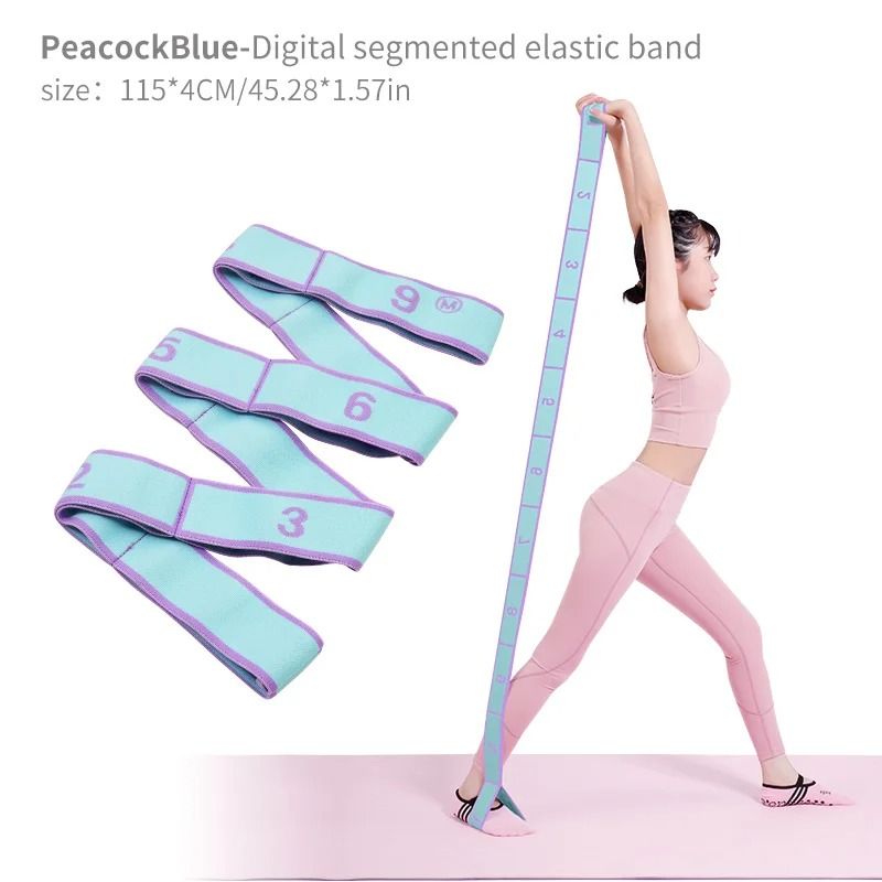 Elastic Yoga Stretching Strap With Loops For Flexibility And Balance 11