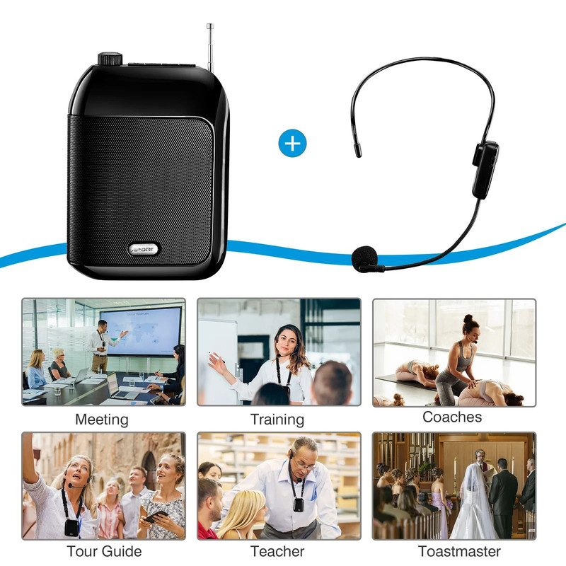 Bluetooth Wireless Voice Amplifier With Microphone And Speaker For Teaching Lectures And Tour Guide 2