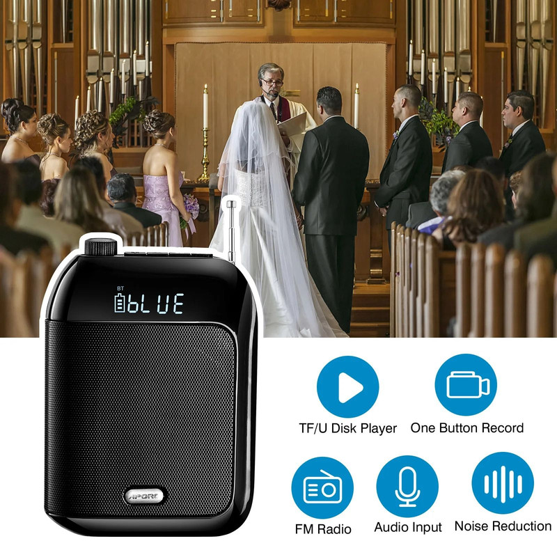 Bluetooth Wireless Voice Amplifier With Microphone And Speaker For Teaching Lectures And Tour Guide 4
