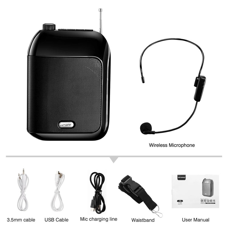 Bluetooth Wireless Voice Amplifier With Microphone And Speaker For Teaching Lectures And Tour Guide 5