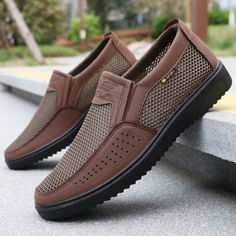 Mens Breathable Slip On Casual Shoes Lightweight Walking Sneakers 3