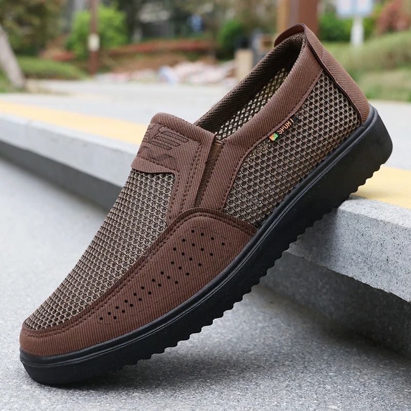 Mens Breathable Slip On Casual Shoes Lightweight Walking Sneakers 5