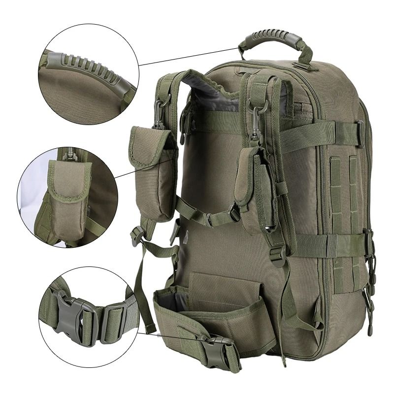 Expandable Tactical Backpack 60L Waterproof Military Travel Pack 4