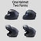 Dual Lens Flip Up Modular Full Face Motorcycle Helmet 3