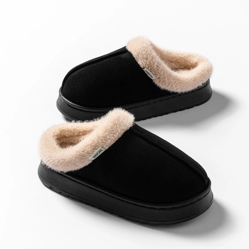 Women Fluffy Slippers Indoor Winter Anti Slip Warm Slippers 8
