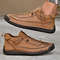 Handmade Leather Men Slip On Loafers Casual Breathable Flats 3