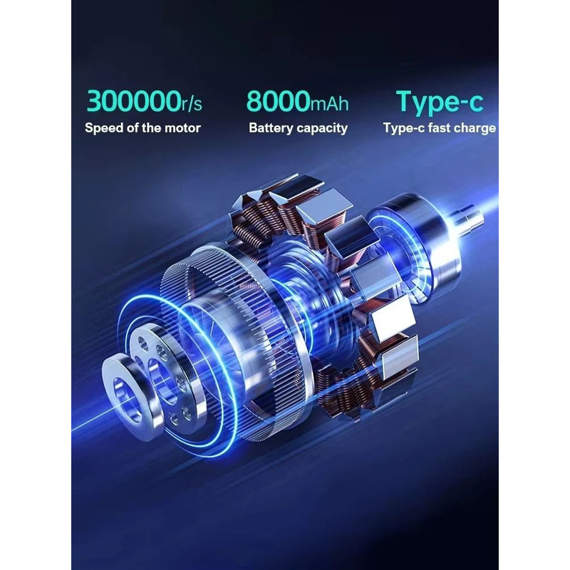X9 Turbo Fan Jet Blower 300000RPM Brushless Vacuum Air Duster For PC Car And Home Cleaning 4