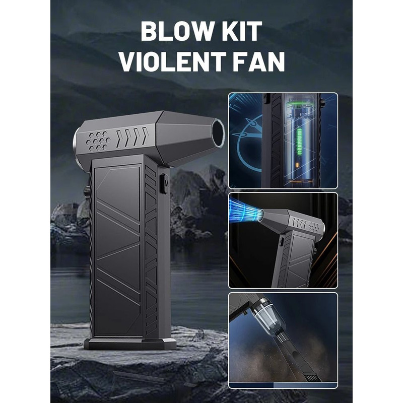 X9 Turbo Fan Jet Blower 300000RPM Brushless Vacuum Air Duster For PC Car And Home Cleaning 6