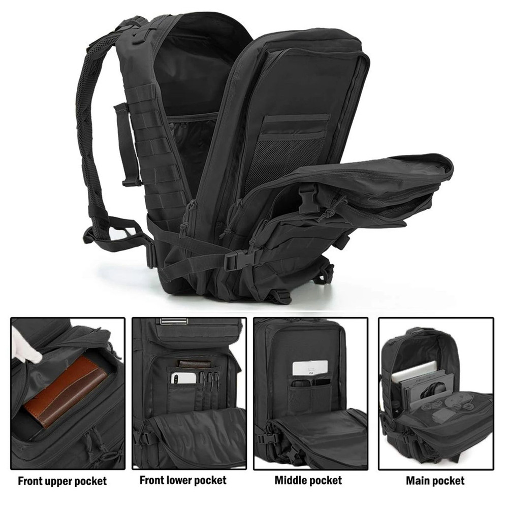 45L Tactical Backpack Molle Assault Pack Hiking Camping Bug Out Bag 3
