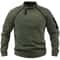 Men Tactical Outdoor Fleece Jacket Warm Windproof Thermal Hiking Pullover 1