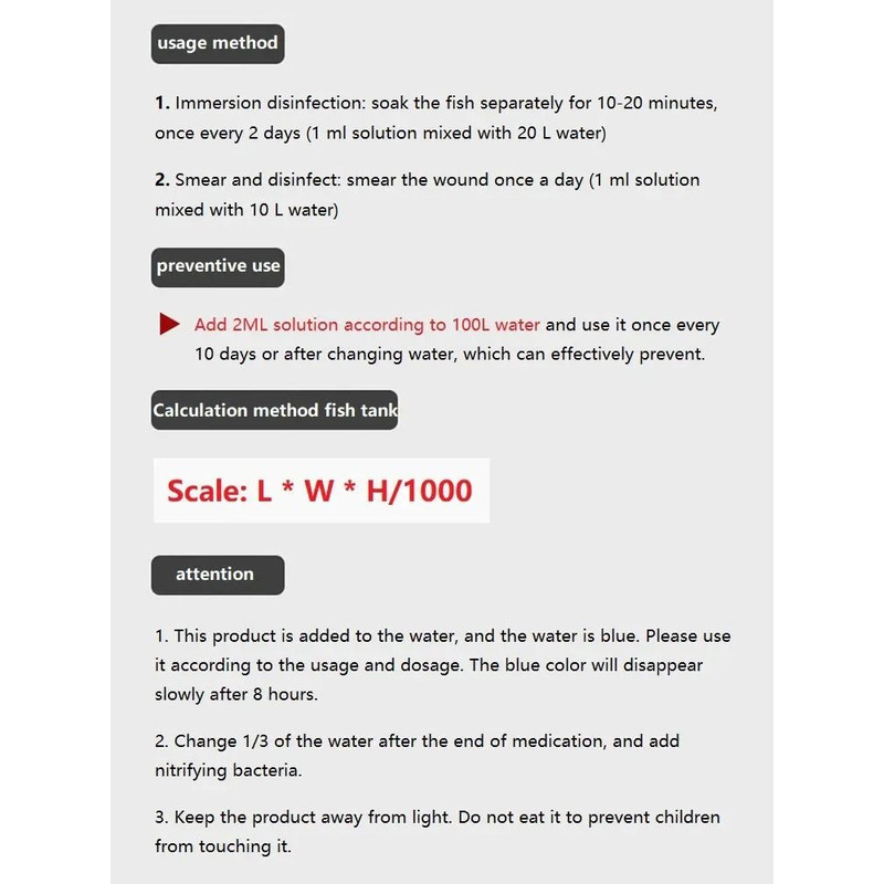 Methylene Blue Solution For Aquarium Fish Treatment 310ml 3