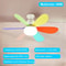 E27 Ceiling Fan Light With Remote Control And Adjustable LED Modes 9
