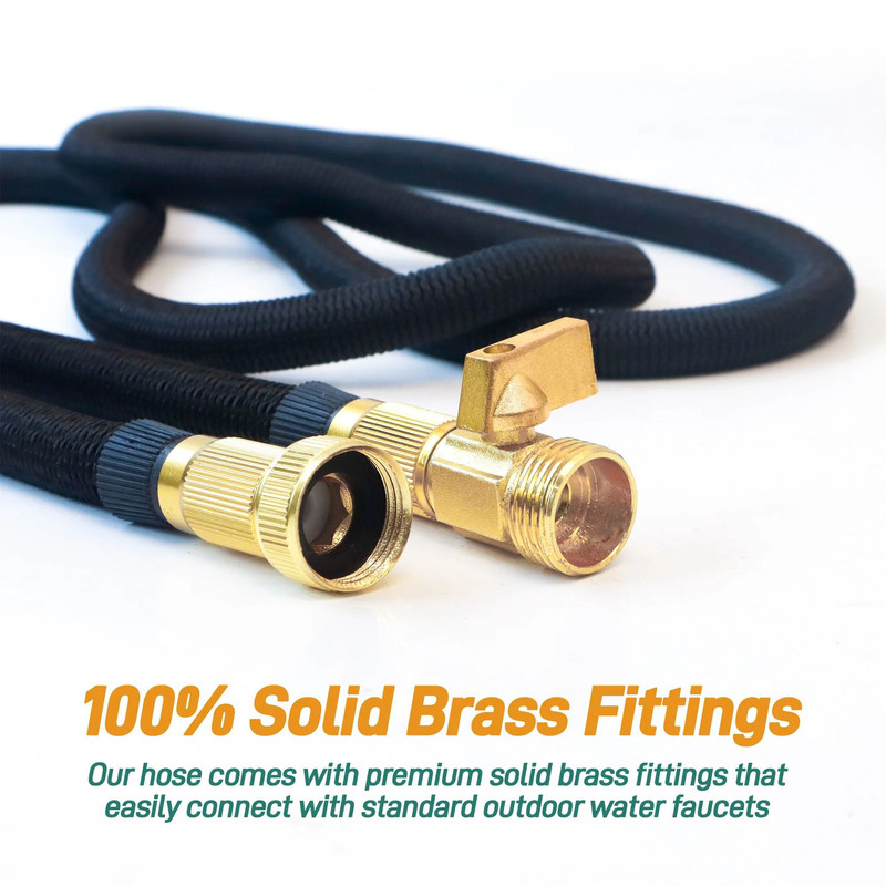 Expandable Garden Hose With Spray Nozzle Lightweight Flexible No Kink 3