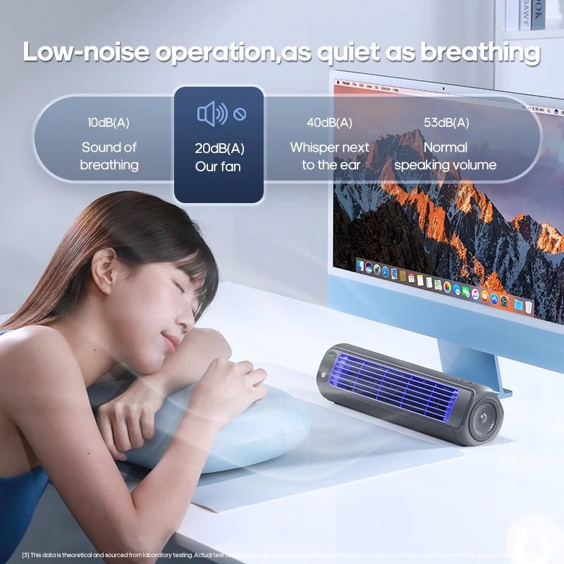Portable Air Conditioner Fan With Rechargeable Battery Quiet Desktop And Wall Mount 5