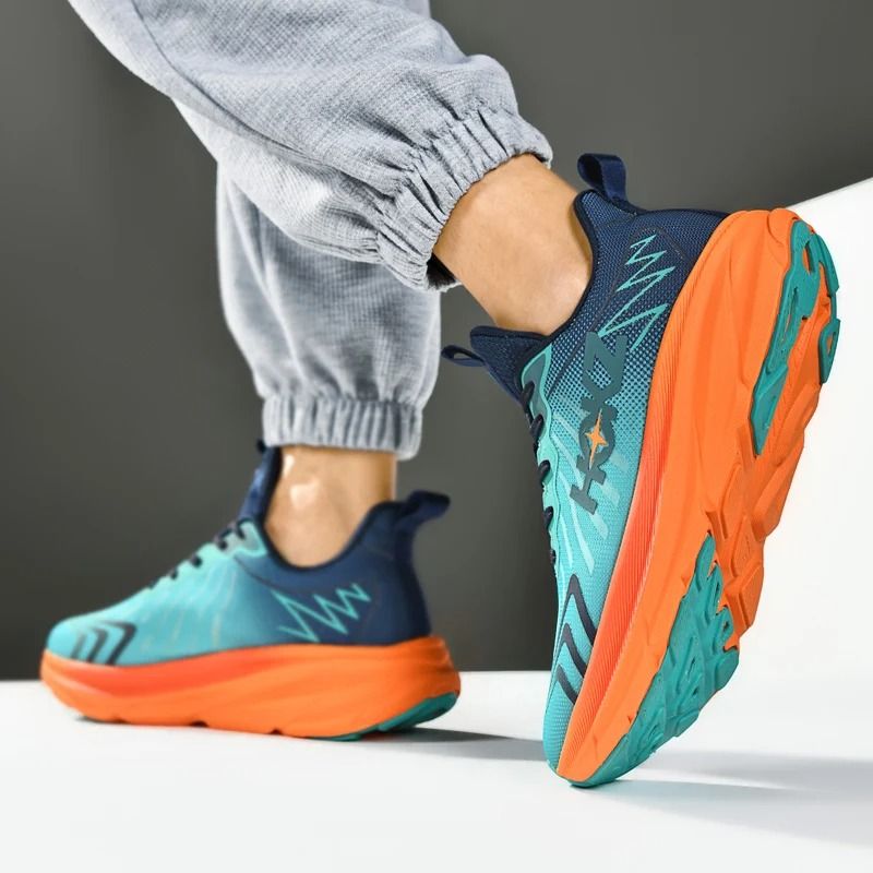 Mens Sports Running Shoes Breathable Mesh Thick Sole Outdoor Sneakers 1