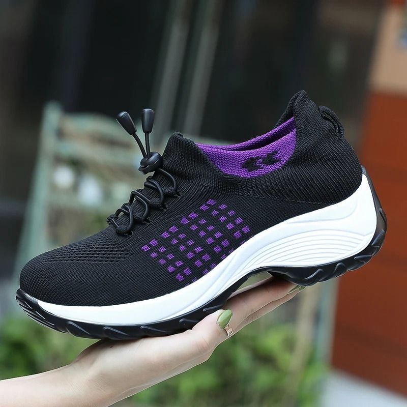 Women Sock Sneakers Fashion Walking Trainers Breathable Platform Loafers 0