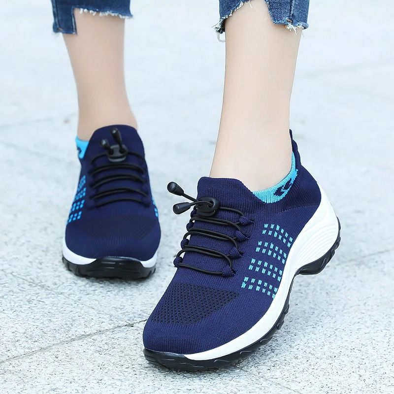 Women Sock Sneakers Fashion Walking Trainers Breathable Platform Loafers 2