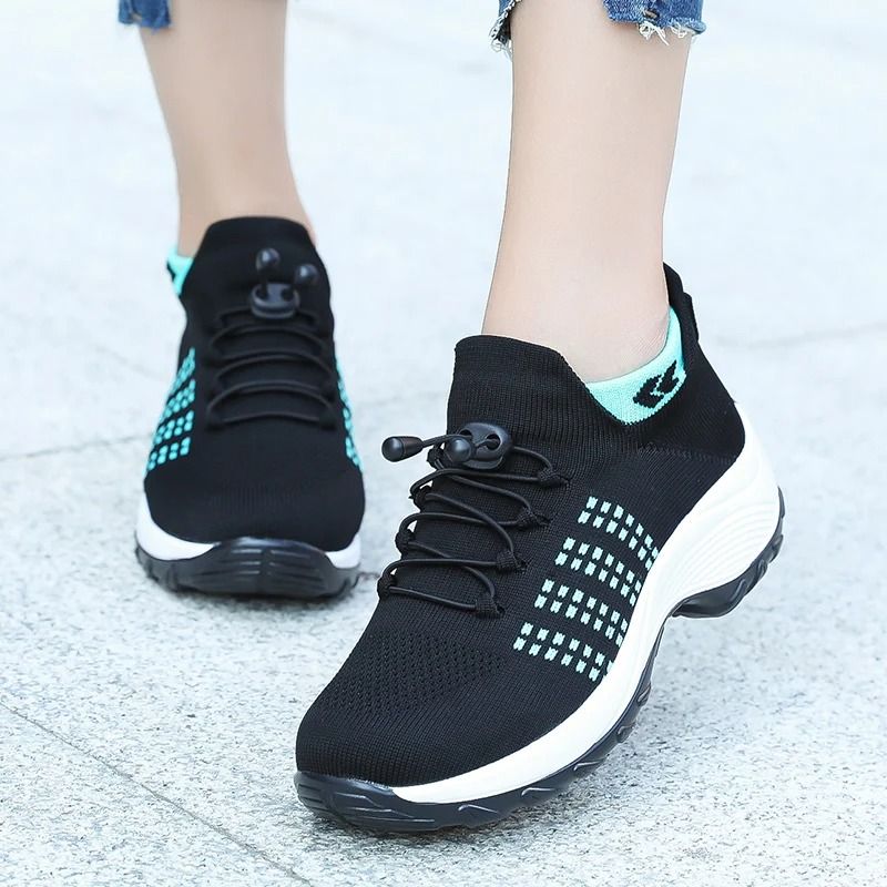 Women Sock Sneakers Fashion Walking Trainers Breathable Platform Loafers 3