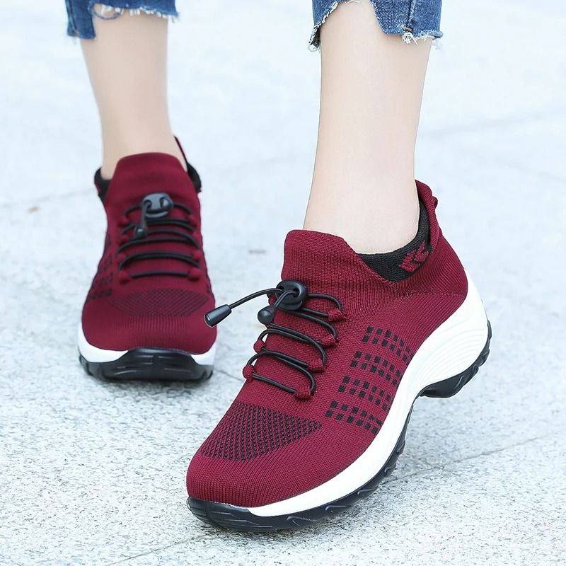 Women Sock Sneakers Fashion Walking Trainers Breathable Platform Loafers 4