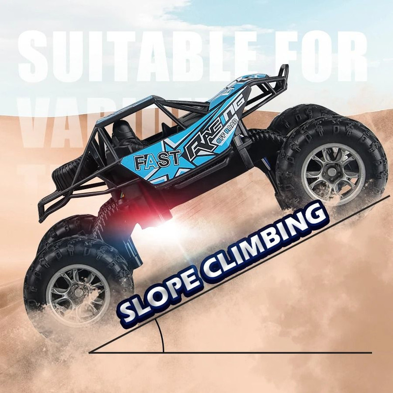 Remote Control OffRoad Climbing Car With Lights And AntiSlip Tires 4
