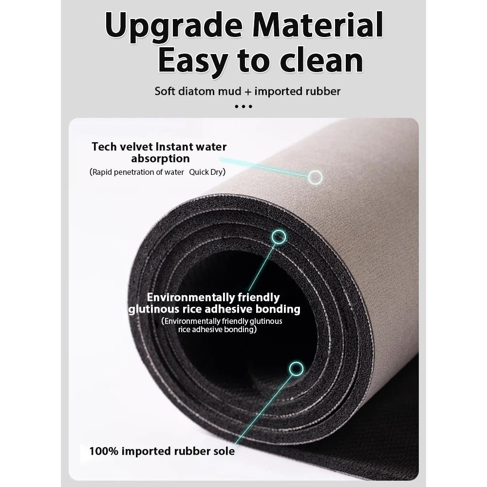 Luxury Bathroom Mat Anti Slip Super Absorbent Quick Dry Washable Rug 5