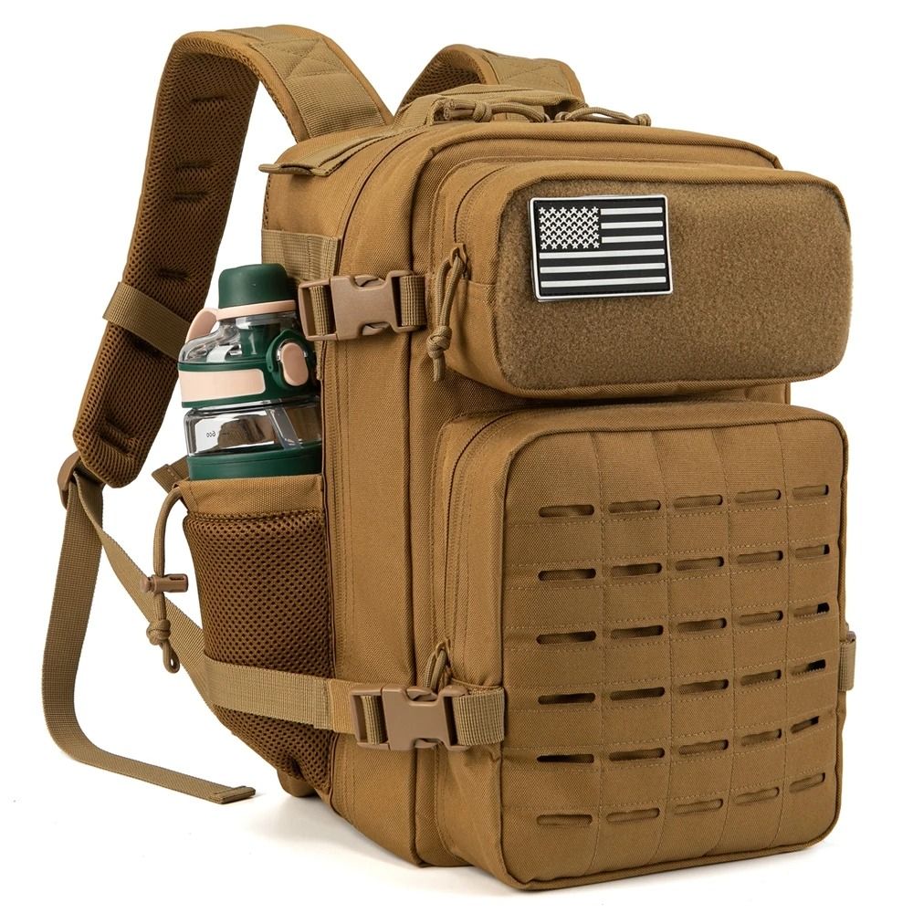 25L Tactical Backpack With MOLLE System And Bottle Holder For Hiking Fitness And Survival 0