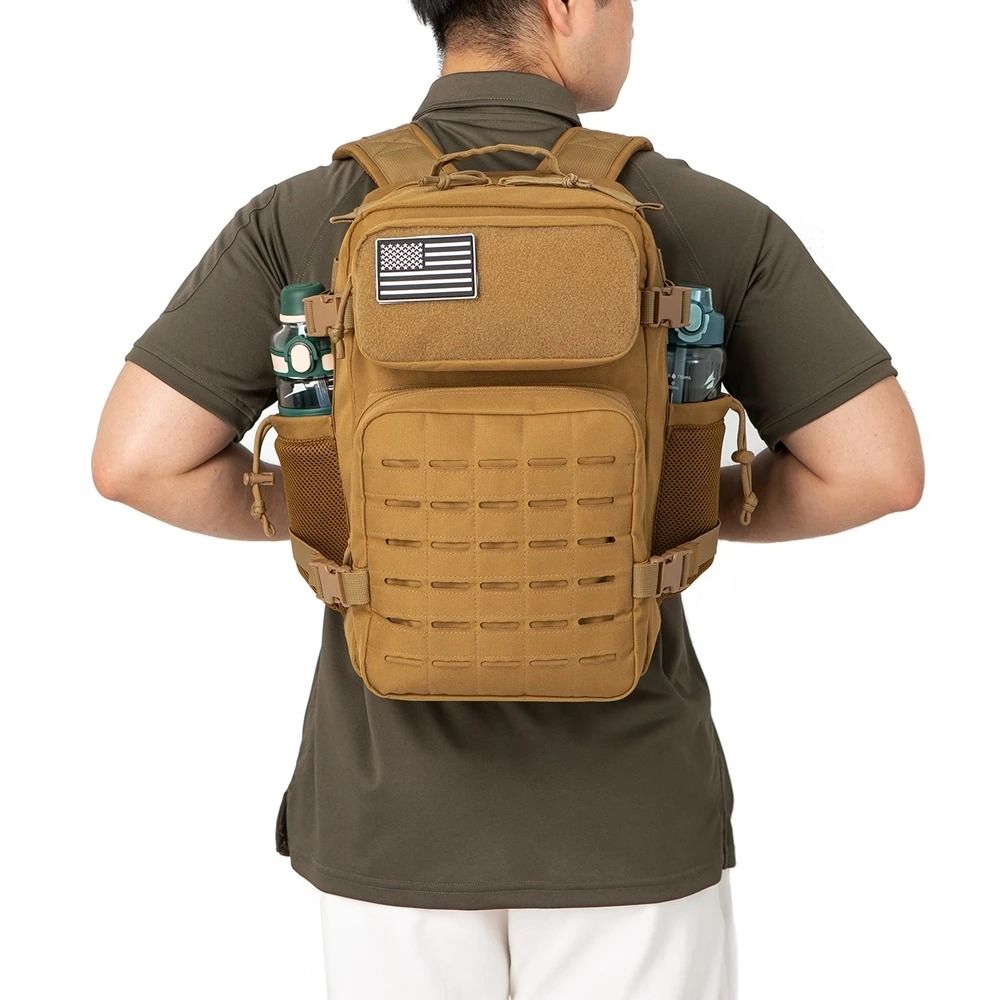 25L Tactical Backpack With MOLLE System And Bottle Holder For Hiking Fitness And Survival 3