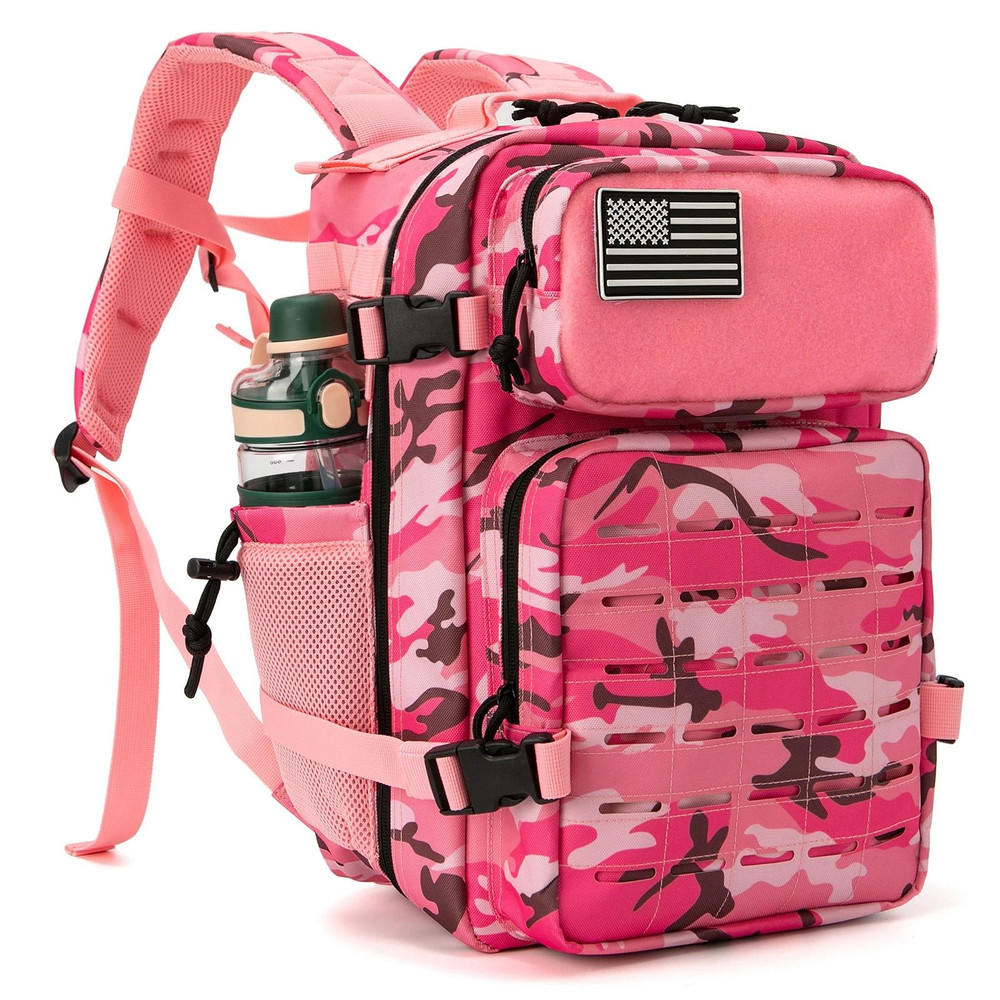 25L Tactical Backpack With MOLLE System And Bottle Holder For Hiking Fitness And Survival 12