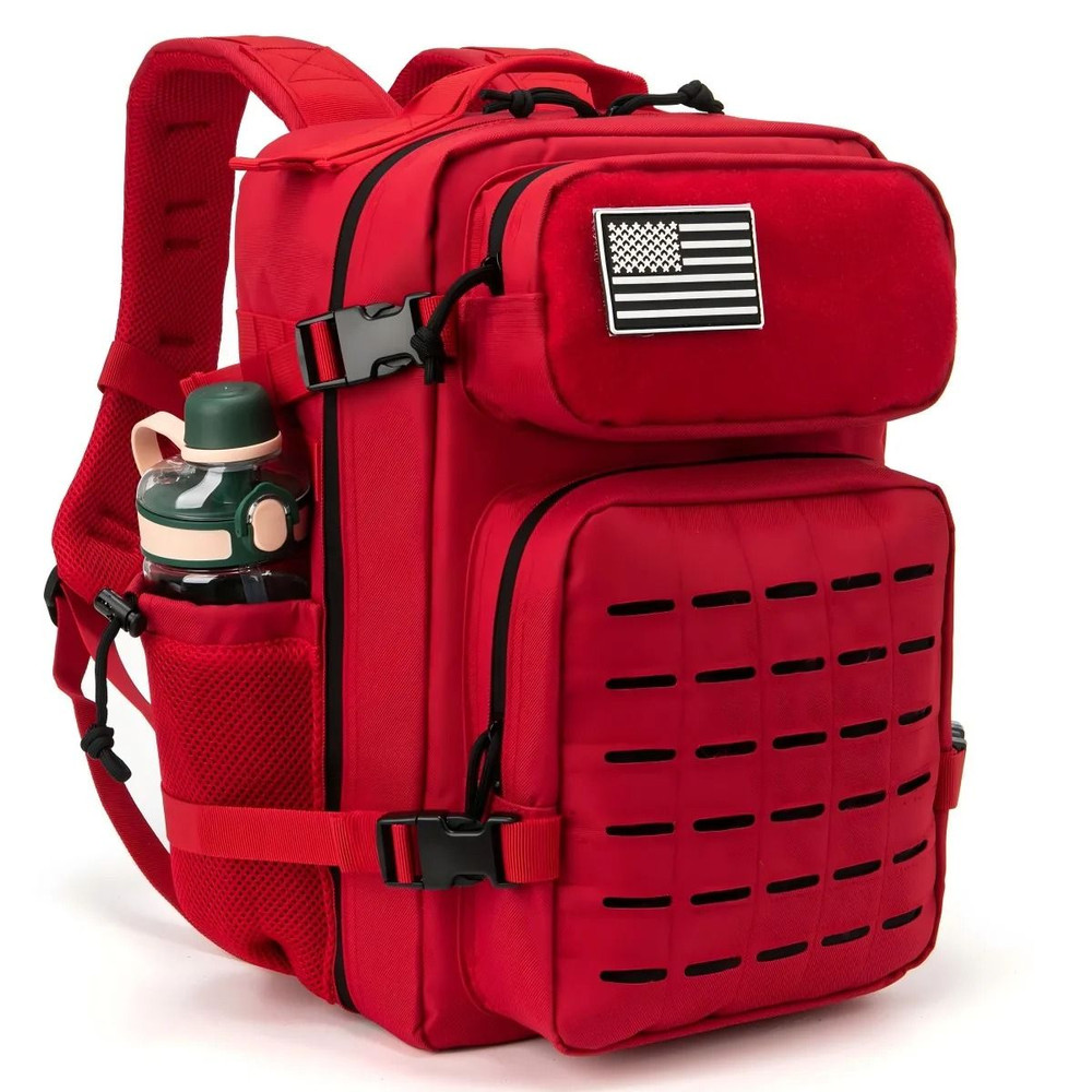 25L Tactical Backpack With MOLLE System And Bottle Holder For Hiking Fitness And Survival 14