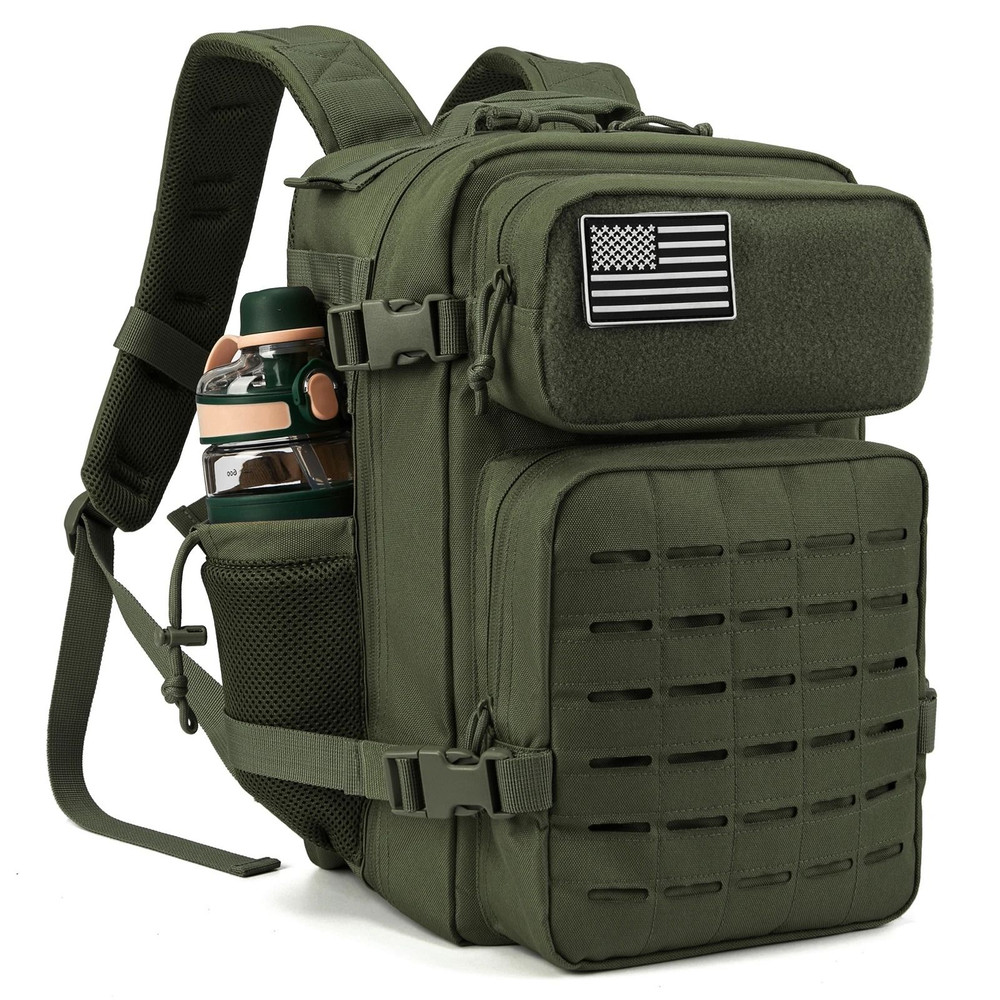 25L Tactical Backpack With MOLLE System And Bottle Holder For Hiking Fitness And Survival 8