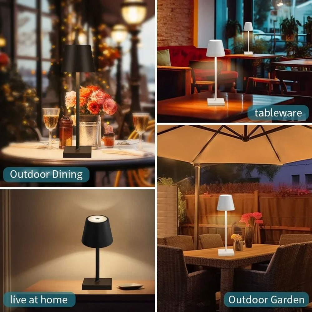 LED Rechargeable Desk Lamp Wireless Touch Control Waterproof Table Light 6
