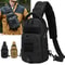 Tactical Chest Bag Sling Backpack With MOLLE System For Outdoor Sports And Travel 2