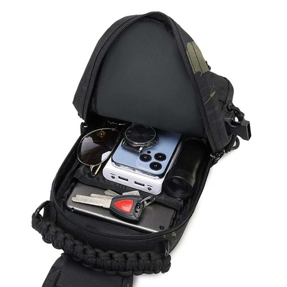 Tactical Chest Bag Sling Backpack With MOLLE System For Outdoor Sports And Travel 4