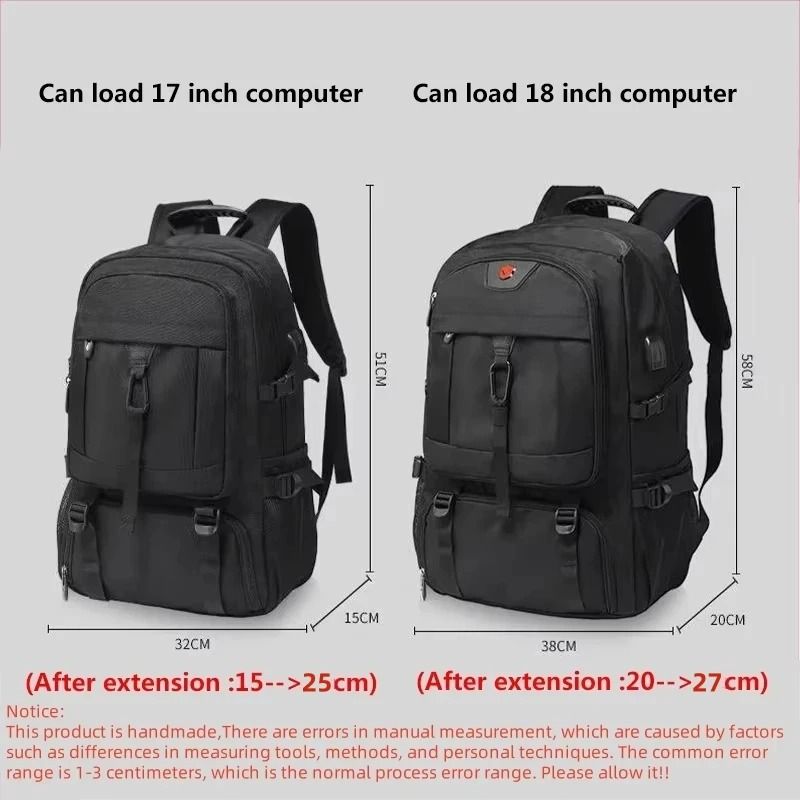 Large Capacity Waterproof Travel Backpack With Shoe Compartment 50L 80L 6