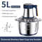 Electric Food Chopper Stainless Steel 5L Meat Grinder And Vegetable Processor 7