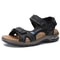Mens Genuine Leather Roman Sandals Comfortable Summer Beach Flip Flops 2
