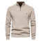 Mens Cotton Zip Cardigan High Collar Knitted Sweater 9