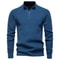 Mens Cotton Zip Cardigan High Collar Knitted Sweater 10