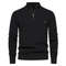 Mens Cotton Zip Cardigan High Collar Knitted Sweater 7