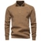 Mens Cotton Zip Cardigan High Collar Knitted Sweater 8