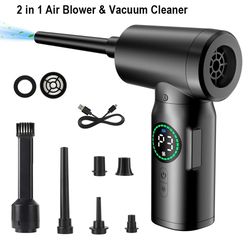 portable air duster and vacuum cleaner cordless 7500mah multi air blower