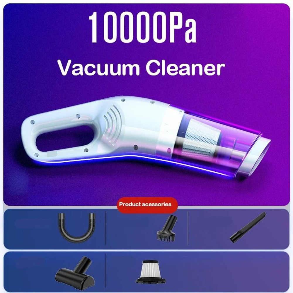 Portable Handheld Vacuum Cleaner Wireless Rechargeable 10000Pa For Home And Car 7