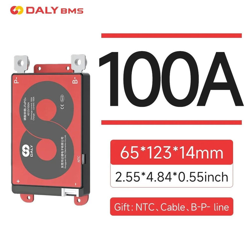DALY BMS Liion And LiFePO4 Battery Management System With Balance Function 15A100A 10