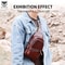 Mens Leather Chest Bag Large Capacity Crossbody Messenger Pack 2