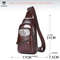 Mens Leather Chest Bag Large Capacity Crossbody Messenger Pack 6
